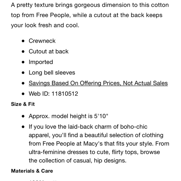 NWT Free People Tea Time Top in Plumeria/Pink - Picture 11 of 12